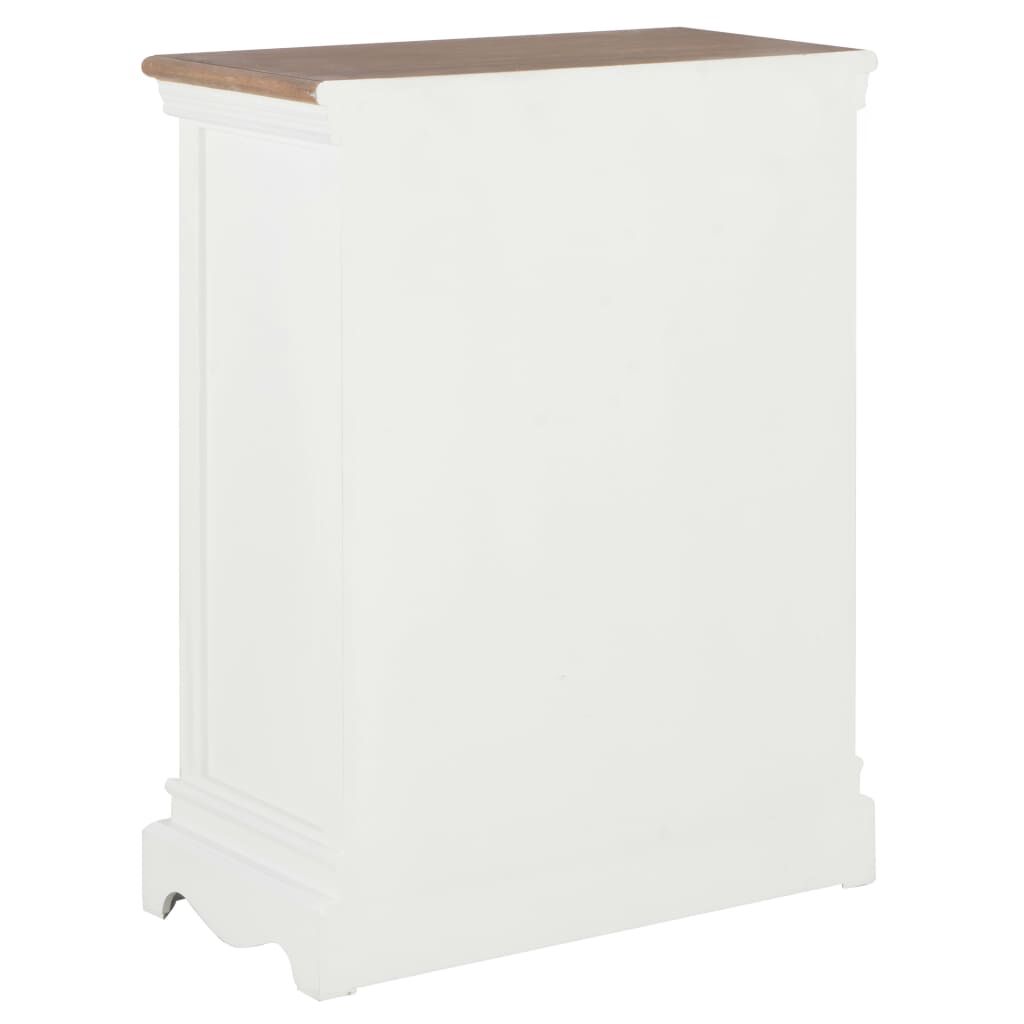 vidaXL Μπουφές Ψηλός Λευκός 60 x 30 x 80 εκ. από Μασίφ Ξύλο