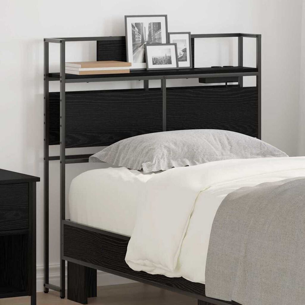 vidaXL Κεφαλάρι Αποθήκης Μαύρη δρυς 75 cm Επεξεργασμένο ξύλο