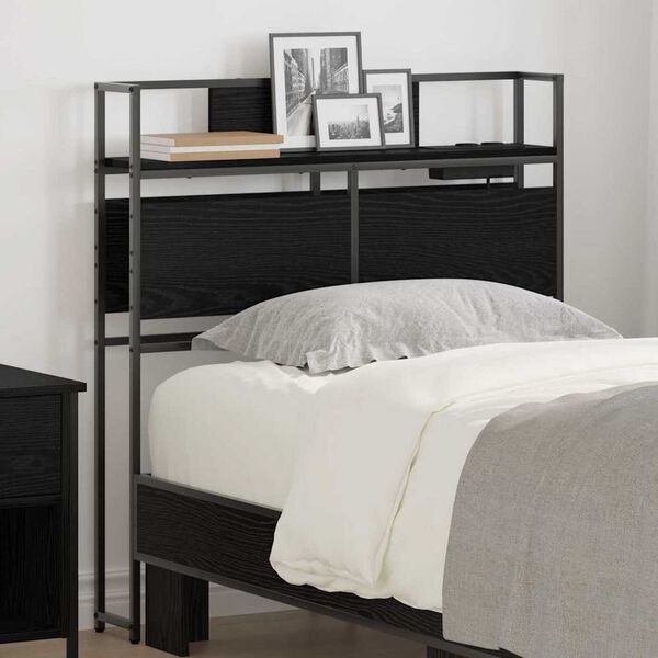 vidaXL Κεφαλάρι Αποθήκης Μαύρη δρυς 75 cm Επεξεργασμένο ξύλο