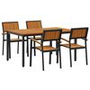 vidaXL &Sigma;έ&tau; &phi;&alpha;&gamma;&eta;&tau;&omicron;ύ &gamma;&iota;&alpha; &kappa;ή&pi;&omicron; 5 pcs &Mu;&alpha;ύ&rho;&omicron; &Sigma;&tau;&epsilon;&rho;&epsilon;ό &Xi;ύ&lambda;&omicron; &Alpha;&kappa;&alpha;&kappa;ί&alpha;&sigmaf;