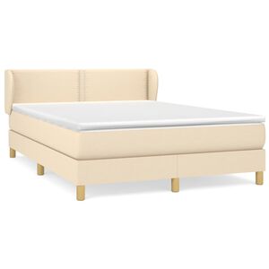 vidaXL &Kappa;&rho;&epsilon;&beta;ά&tau;&iota; Boxspring &mu;&epsilon; &Sigma;&tau;&rho;ώ&mu;&alpha; &Kappa;&rho;&epsilon;&mu; 140x190 &epsilon;&kappa;. &Upsilon;&phi;&alpha;&sigma;&mu;ά&tau;&iota;&nu;&omicron;