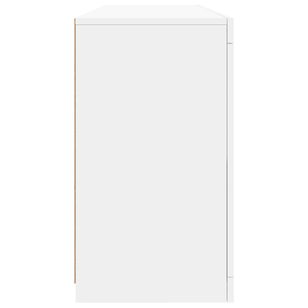 vidaXL Μπουφές με Φώτα LED Λευκός 163 x 37 x 67 εκ.
