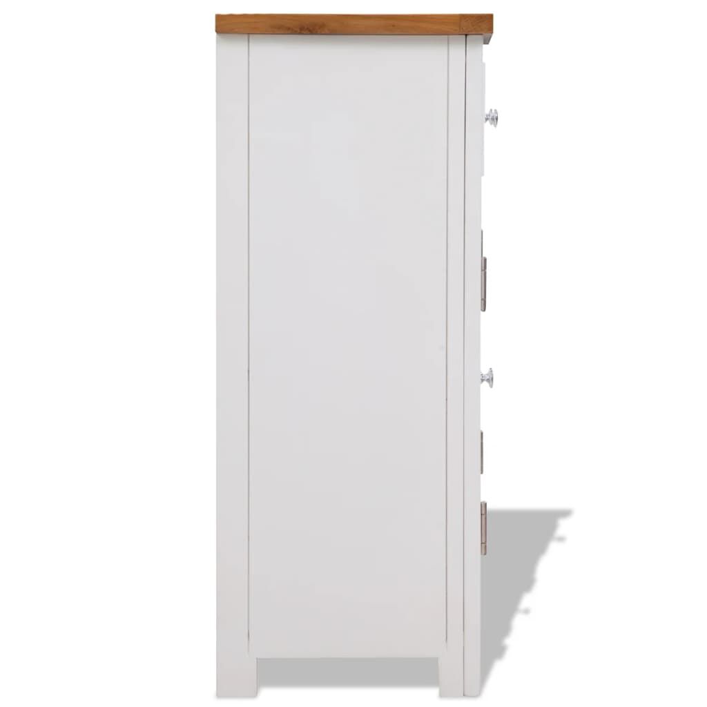 vidaXL Ντουλάπι / Ψηλός Μπουφές 90 x 33,5 x 83 εκ. Μασίφ Ξύλο Δρυός