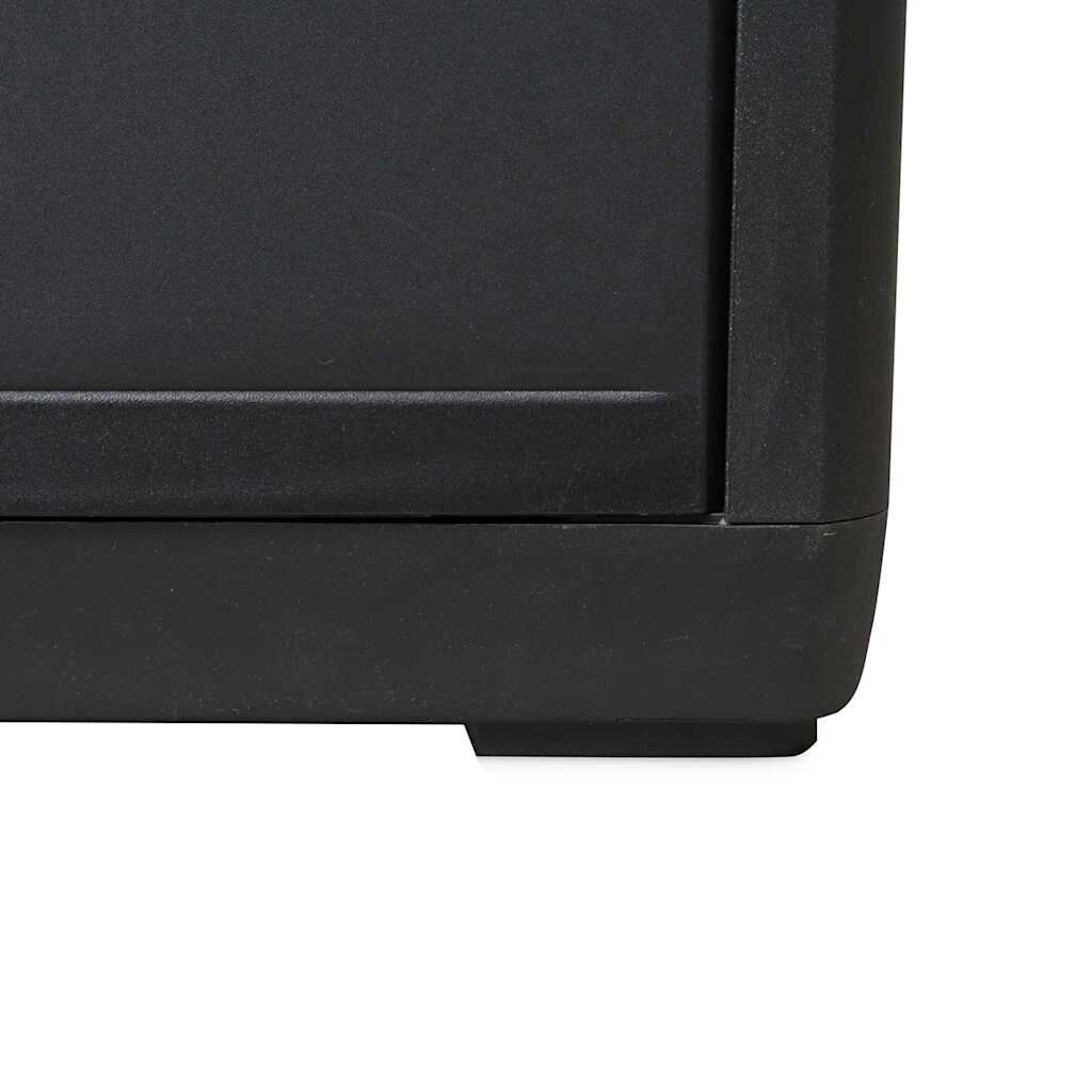 vidaXL Ντουλάπα Αποθήκευσης Εξωτερικού Χώρου με 3 Ράφια Μαύρη
