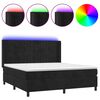 vidaXL &Kappa;&rho;&epsilon;&beta;ά&tau;&iota; Boxspring &mu;&epsilon; &Sigma;&tau;&rho;ώ&mu;&alpha; & LED &Mu;&alpha;ύ&rho;&omicron; 160x200 &epsilon;&kappa;. &Beta;&epsilon;&lambda;&omicron;ύ&delta;&iota;&nu;&omicron;