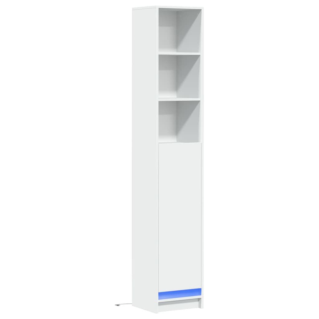 vidaXL Μπουφές με Φώτα LED Λευκός 36x32,5x200 εκ. Επεξεργασμένο Ξύλο