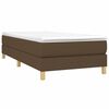 vidaXL Κρεβάτι Boxspring με Στρώμα Σκούρο Καφέ 80x200 εκ. Υφασμάτινο