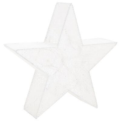 vidaXL Χριστουγεννιάτικα Αστέρια Εξ./Εσ. Χώρου 3 τεμ. Λευκά LED Πλέγμα