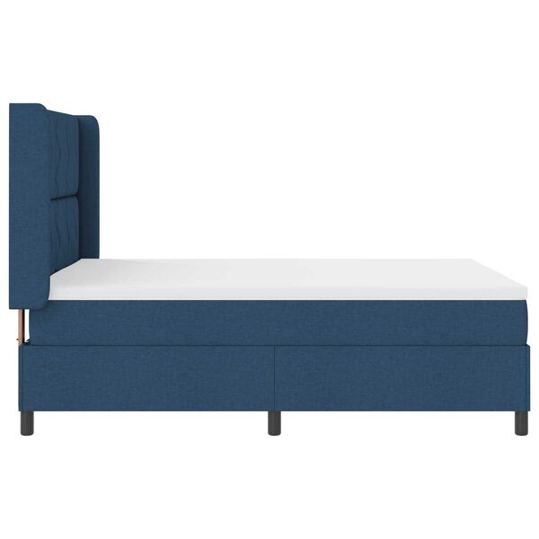 vidaXL Κρεβάτι με Στρώμα μπλε 140x200 cm, ύφασμα