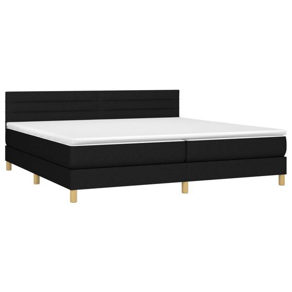 vidaXL &Kappa;&rho;&epsilon;&beta;ά&tau;&iota; Boxspring &mu;&epsilon; &Sigma;&tau;&rho;ώ&mu;&alpha; &Mu;&alpha;ύ&rho;&omicron; 200x200 &epsilon;&kappa;. &Upsilon;&phi;&alpha;&sigma;&mu;ά&tau;&iota;&nu;&omicron;