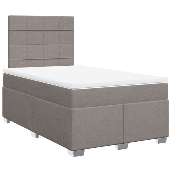 vidaXL &Kappa;&rho;&epsilon;&beta;ά&tau;&iota; Boxspring &mu;&epsilon; &Sigma;&tau;&rho;ώ&mu;&alpha; Taupe 120x200 &epsilon;&kappa;. &Upsilon;&phi;&alpha;&sigma;&mu;ά&tau;&iota;&nu;&omicron;