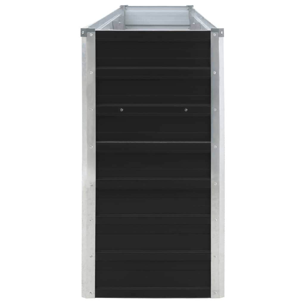 vidaXL Ζαρντινιέρα Ψηλή Ανθρακί 320x40x77 εκ. Γαλβανισμένος Χάλυβας