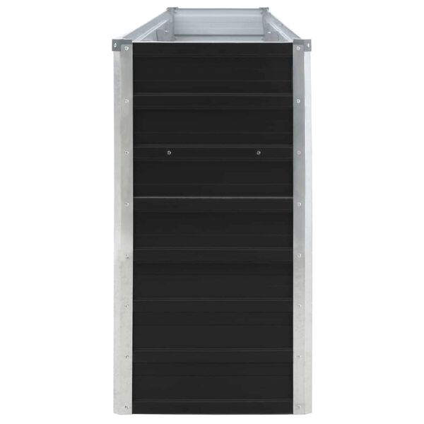 vidaXL Ζαρντινιέρα Ψηλή Ανθρακί 320x40x77 εκ. Γαλβανισμένος Χάλυβας
