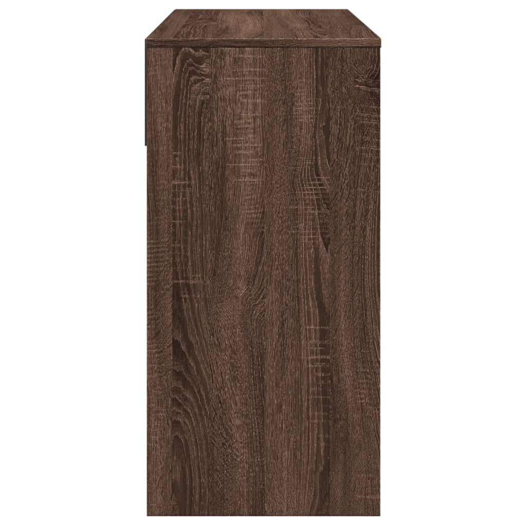 vidaXL Μπουντουάρ με Καθρέφτη Καφέ Δρυς 80 x 39 x 80 εκ.