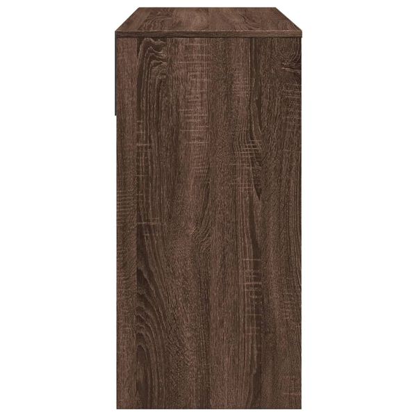 vidaXL Μπουντουάρ με Καθρέφτη Καφέ Δρυς 80 x 39 x 80 εκ.