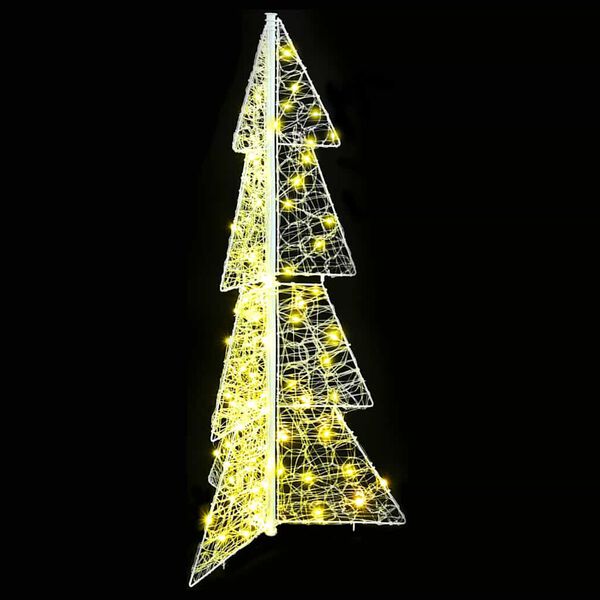vidaXL Χριστουγεννιάτικο Δέντρο με 100 LED Θερμό λευκό 120 cm Ακρυλικό