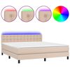 vidaXL &Kappa;&rho;&epsilon;&beta;ά&tau;&iota; Boxspring &Sigma;&tau;&rho;ώ&mu;&alpha;&LED &Kappa;&alpha;&pi;&omicron;&upsilon;&tau;&sigma;ί&nu;&omicron; 180x200 &epsilon;&kappa;. &Sigma;&upsilon;&nu;&theta;. &Delta;έ&rho;&mu;&alpha;