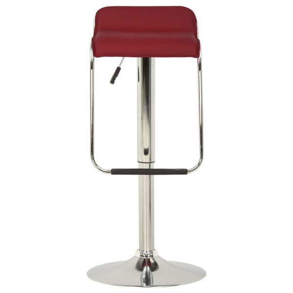 323372 vidaXL Bar Stools 2 pcs Wine Red Fabric and Bentwood