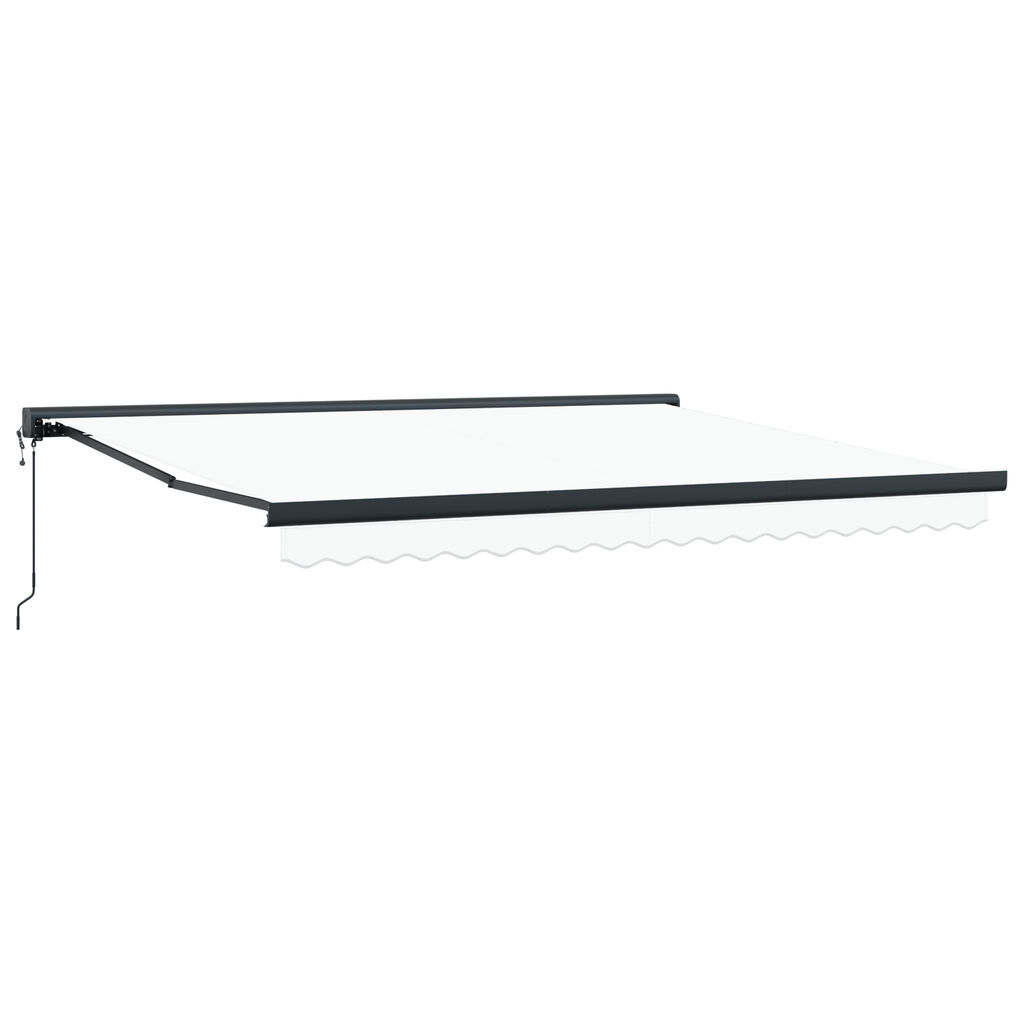 vidaXL Αυτόματη Ανασυρόμενη Τέντα Λευκή 400x300 cm