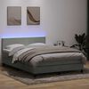 vidaXL &Kappa;&rho;&epsilon;&beta;ά&tau;&iota; Boxspring &mu;&epsilon; &Sigma;&tau;&rho;ώ&mu;&alpha; & LED &Alpha;&nu;&omicron;&iota;&chi;&tau;ό &Gamma;&kappa;&rho;&iota; 160x220 &epsilon;&kappa;. &Beta;&epsilon;&lambda;&omicron;ύ&delta;&iota;&nu;&omicron;