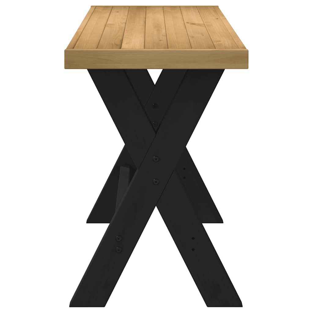 vidaXL Γραφείο NOAIN με πόδια σχήματος X 120x50x75 cm μασίφ ξύλο πεύκο
