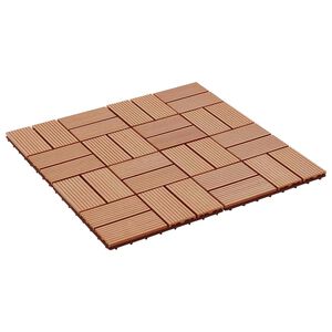 vidaXL &Pi;&lambda;ά&kappa;&alpha; &Kappa;&alpha;&tau;&alpha;&sigma;&kappa;&epsilon;&upsilon;ή&sigmaf; 22 &tau;&mu;&chi;. &Xi;ύ&lambda;&omicron; teak 30 x 30 cm WPC