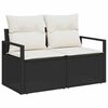 vidaXL Σετ Καναπέ Κήπου 7 pcs Μαύρο και κρεμ 289 x 124 x 85 εκ.