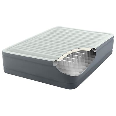 Intex Φουσκωτό Στρώμα PremAire Λευκό και Γκρι Διπλό 152 x 203 x 46 εκ.