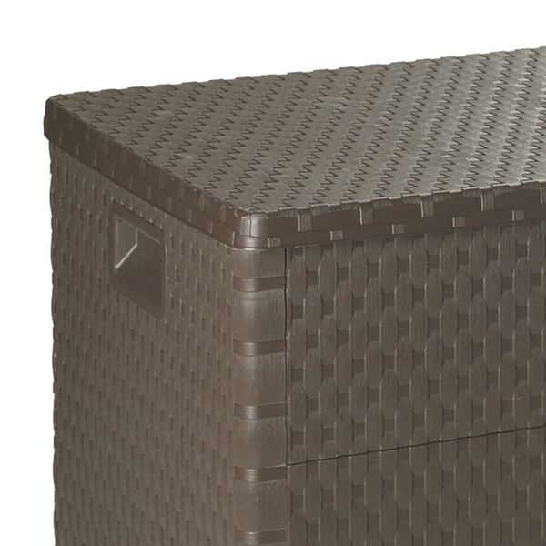 vidaXL Μπαούλο Αποθήκευσης Κήπου Καφέ 120 x 56 x 63 εκ. Πολυπροπυλένιο