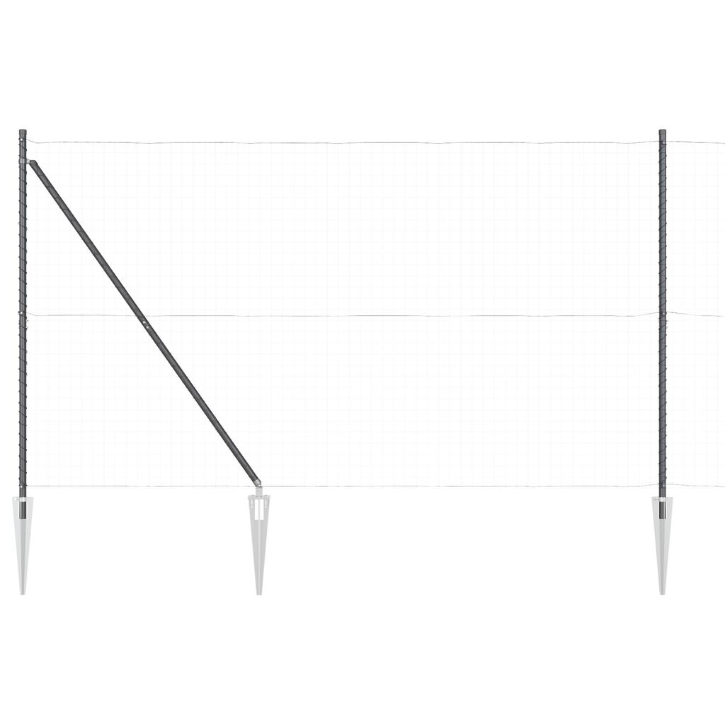 vidaXL Στήλες Φράχτη με Άκρο 26 τμχ Ø32 mm 170 cm Γαλβανισμένο Χάλυβα