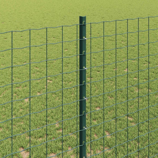 vidaXL Πό posts φράχτη 44 pcs Πράσινο 180 cm Ατσάλι