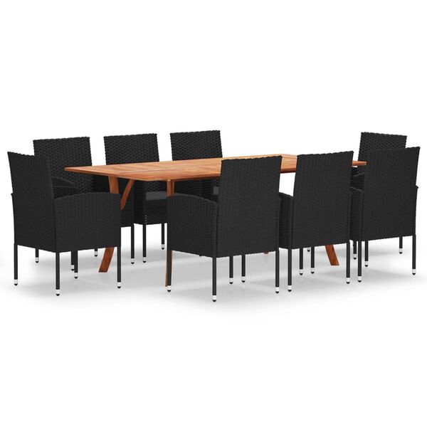 vidaXL &Sigma;&epsilon;&tau; &Tau;&rho;&alpha;&pi;&epsilon;&zeta;&alpha;&rho;ί&alpha;&sigmaf; &Kappa;ή&pi;&omicron;&upsilon; 9 &Tau;&epsilon;&mu;&alpha;&chi;ί&omega;&nu; &Mu;&alpha;ύ&rho;&omicron;