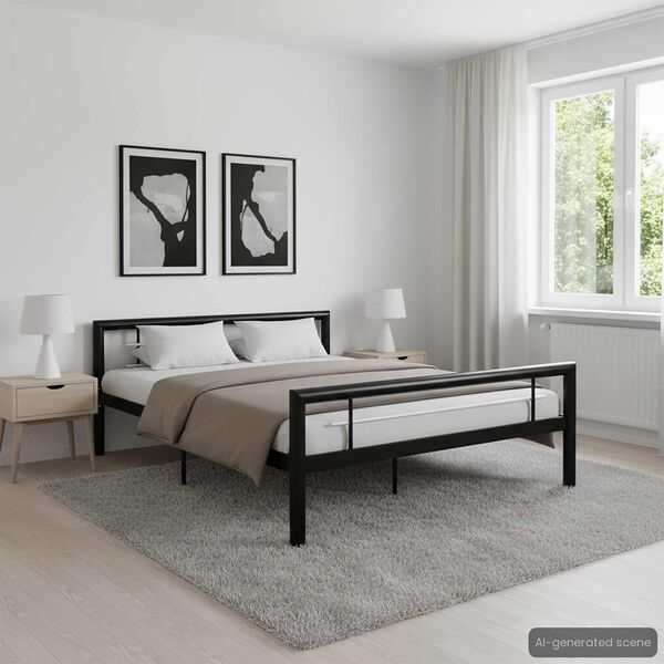 vidaXL &Pi;&lambda;&alpha;ί&sigma;&iota;&omicron; &Kappa;&rho;&epsilon;&beta;&alpha;&tau;&iota;&omicron;ύ &Alpha;&sigma;&pi;&rho;ό&mu;&alpha;&upsilon;&rho;&omicron; 140 x 200 &epsilon;&kappa;. &Mu;&epsilon;&tau;&alpha;&lambda;&lambda;&iota;&kappa;ό