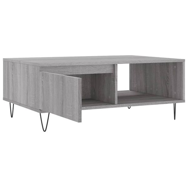 vidaXL Τραπεζάκι Σαλονιού Γκρι Sonoma 90x60x35 εκ. Επεξεργασμένο Ξύλο