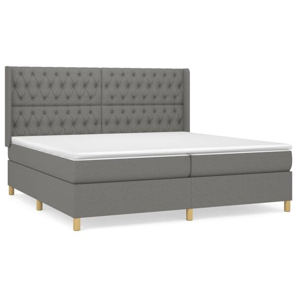vidaXL &Kappa;&rho;&epsilon;&beta;ά&tau;&iota; Boxspring &mu;&epsilon; &Sigma;&tau;&rho;ώ&mu;&alpha; &Sigma;&kappa;&omicron;ύ&rho;&omicron; &Gamma;&kappa;&rho;&iota; 200x200 &epsilon;&kappa;. &Upsilon;&phi;&alpha;&sigma;&mu;ά&tau;&iota;&nu;&omicron;