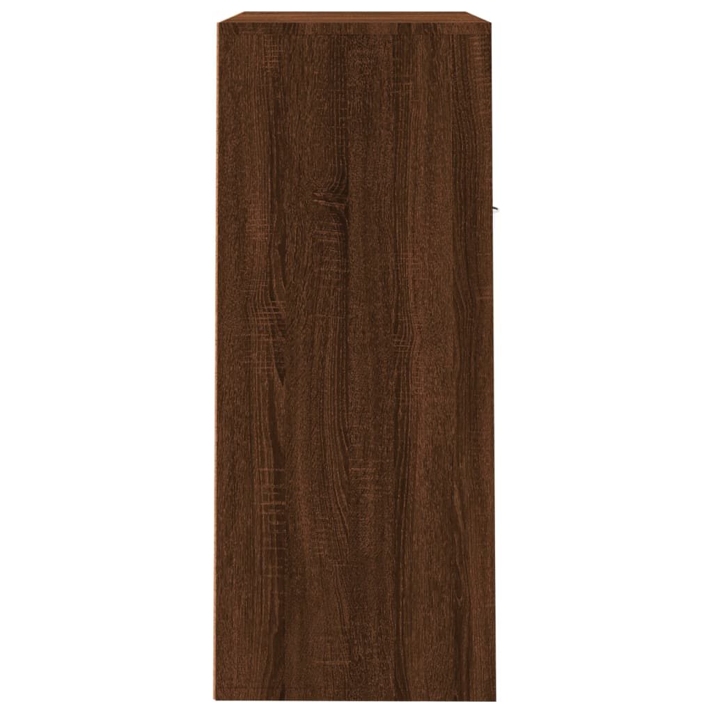 vidaXL Παπουτσοθήκη Καφέ Δρυς 60x35x84 εκ. από Επεξεργασμένο Ξύλο
