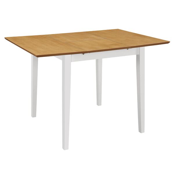 vidaXL Τραπεζαρία Επεκτεινόμενη Λευκή (80-120) x 80 x 74 εκ. από MDF