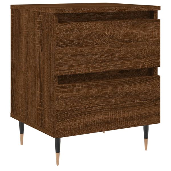 vidaXL Κομοδίνο Καφέ Δρυς 40x35x50 εκ. από Επεξεργασμένο Ξύλο