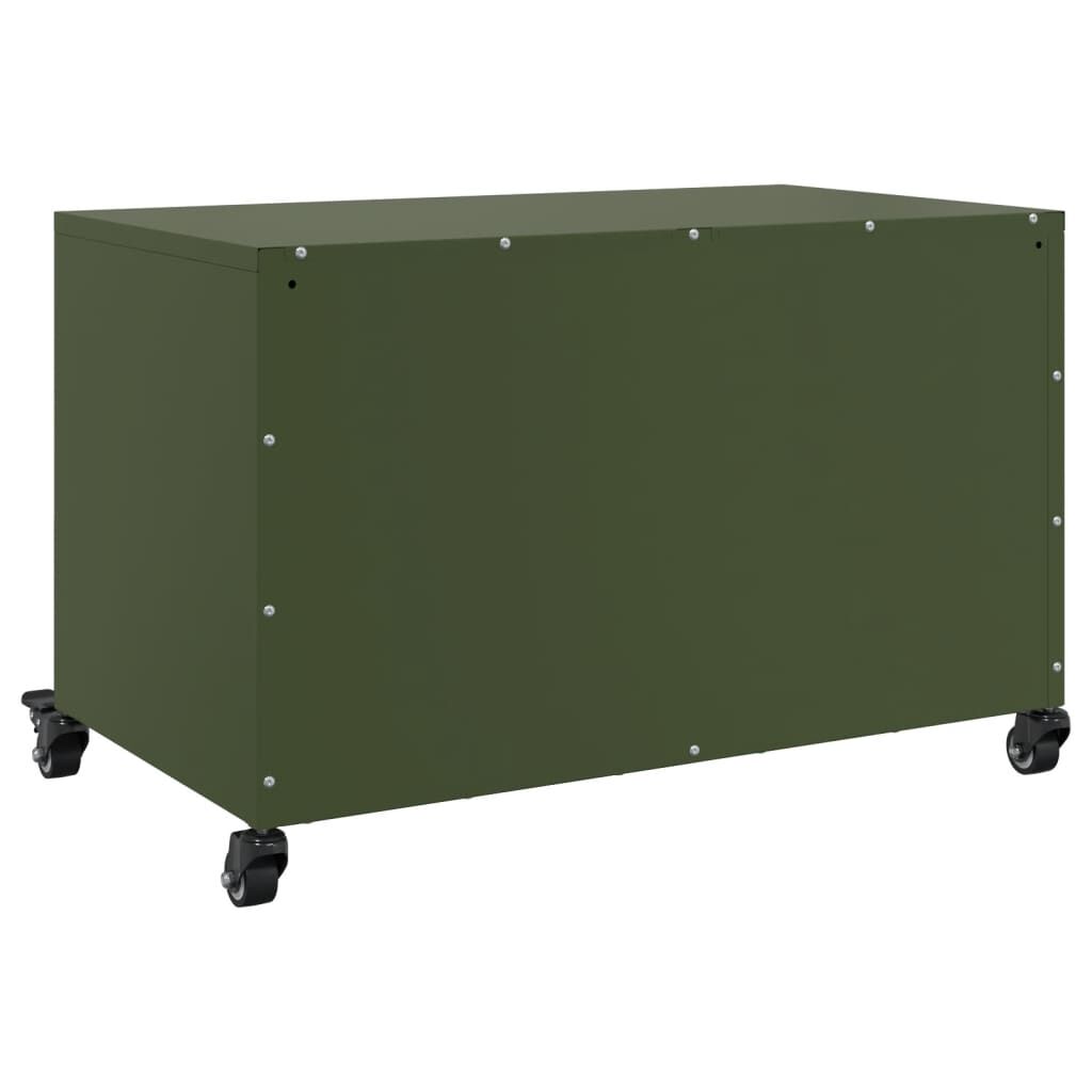 vidaXL Έπιπλο Τηλεόρασης Πράσινο Λαδί 68x39x43,5 εκ. από Ατσάλι