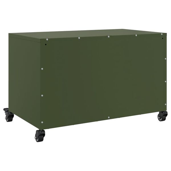 vidaXL Έπιπλο Τηλεόρασης Πράσινο Λαδί 68x39x43,5 εκ. από Ατσάλι