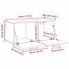 vidaXL Ντουλάπα Τοίχου Μαύρη δρυς 80 x 36.5 x 35 cm Επεξεργασμένο ξύλο