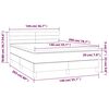 vidaXL &Kappa;&rho;&epsilon;&beta;ά&tau;&iota; Boxspring &mu;&epsilon; &Sigma;&tau;&rho;ώ&mu;&alpha; &Sigma;&kappa;&omicron;ύ&rho;&omicron; &Pi;&rho;ά&sigma;&iota;&nu;&omicron; 140x200&epsilon;&kappa;. &Beta;&epsilon;&lambda;&omicron;ύ&delta;&iota;&nu;&omicron;