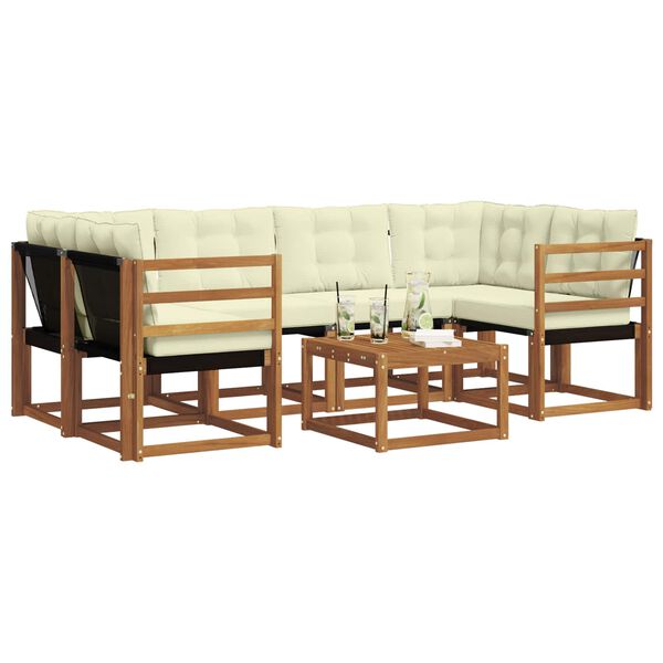 vidaXL &Sigma;&epsilon;&iota;&rho;ά &Kappa;&alpha;&nu;&alpha;&pi;έ &Epsilon;&xi;&omega;&tau;&epsilon;&rho;&iota;&kappa;&omicron;ύ &mu;&epsilon; &mu;&alpha;&xi;&iota;&lambda;ά&rho;&iota; 7 pcs &Phi;&upsilon;&sigma;&iota;&kappa;ό &kappa;&alpha;&iota; &Kappa;&rho;έ&mu;&alpha;