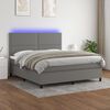 vidaXL &Kappa;&rho;&epsilon;&beta;ά&tau;&iota; Boxspring &mu;&epsilon; &Sigma;&tau;&rho;ώ&mu;&alpha; & LED &Sigma;&kappa;.&Gamma;&kappa;&rho;&iota; 180x200 &epsilon;&kappa; &Upsilon;&phi;&alpha;&sigma;&mu;ά&tau;&iota;&nu;&omicron;