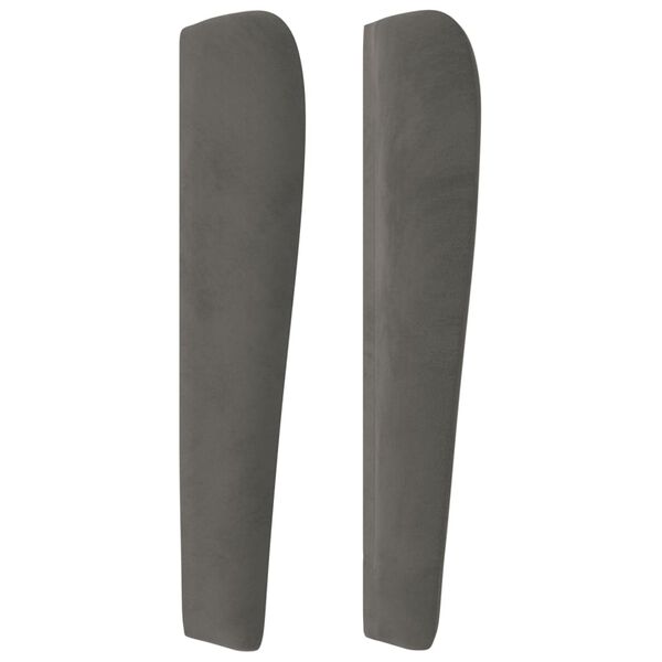 vidaXL Κεφαλάρι με Πτερύγια Σκούρο Γκρι 83x23x118/128 εκ. Βελούδινο