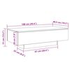 vidaXL Τραπεζάκι Σαλονιού Γκρι Σκυρ. 100 x 49,5 x 31 εκ. Επεξεργ. Ξύλο