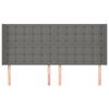 vidaXL Κεφαλάρι με Πτερύγια Σκούρο Γκρι 183x16x118/128 εκ. Υφασμάτινο