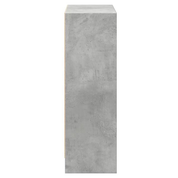 vidaXL Βιβλιοθήκη Γκρι Σκυροδέματος 60x24x76 εκ. Επεξεργασμένο Ξύλο