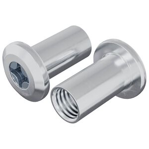 vidaXL &Pi;&alpha;&xi;&iota;&mu;ά&delta;&iota; &Kappa;&lambda;&epsilon;&iota;&delta;ώ&mu;&alpha;&tau;&omicron;&sigmaf; 2 pcs &Nu;ί&kappa;&epsilon;&lambda; M6 x 25 mm &Alpha;&tau;&sigma;ά&lambda;&iota;