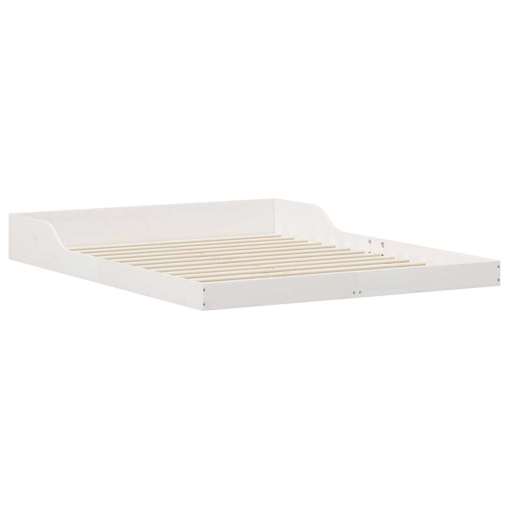 vidaXL Σκελετός Κρεβατιού Λευκό 140 x 220 cm ξύλο